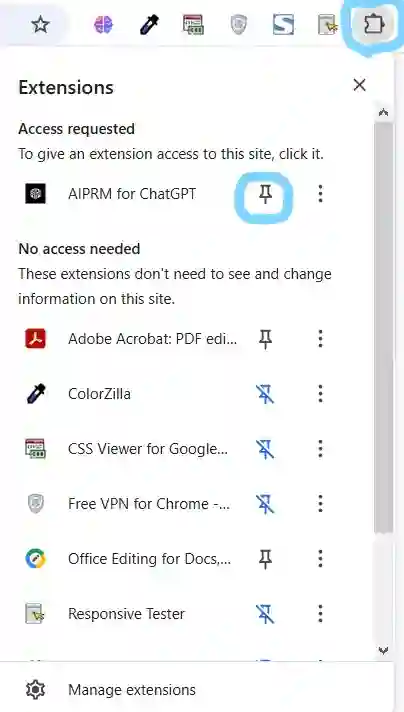 اکستنشن AIPRM